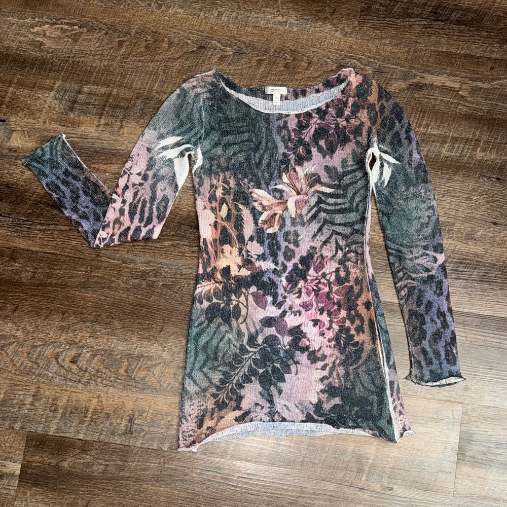 Cache Multicolor Floral Long-Sleeve Top - Picture 6 of 6